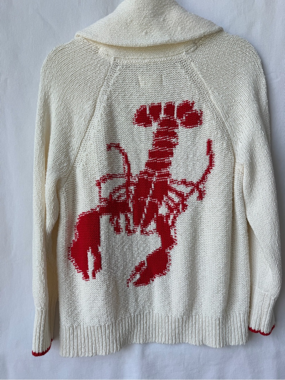 Maeve Lobster Shawl Collar Cardigan Size Small